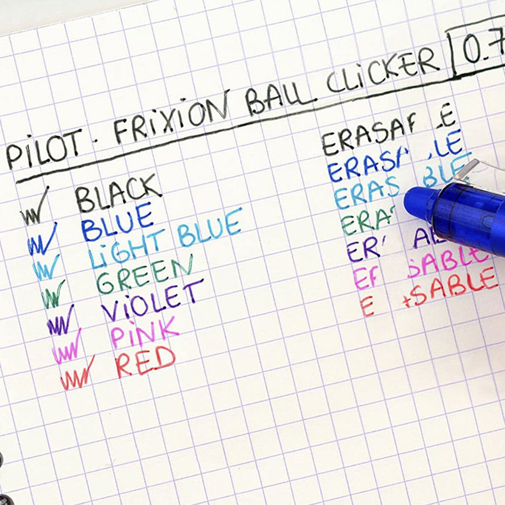 Bolígrafo negro borrable Frixion ball Clicker 0.7 - Pilot