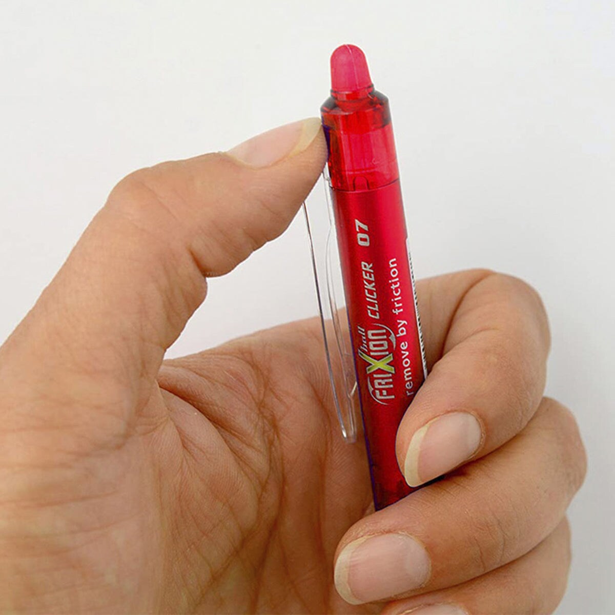 Bolígrafo rojo borrable Frixion ball Clicker 0.7 - Pilot