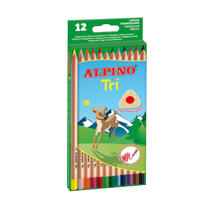 12x LÁPICES DE COLORES TRIANGULAR - ALPINO TRI