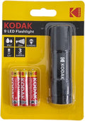 Linterna Kodak 9LED + 3 pilas AAA negro